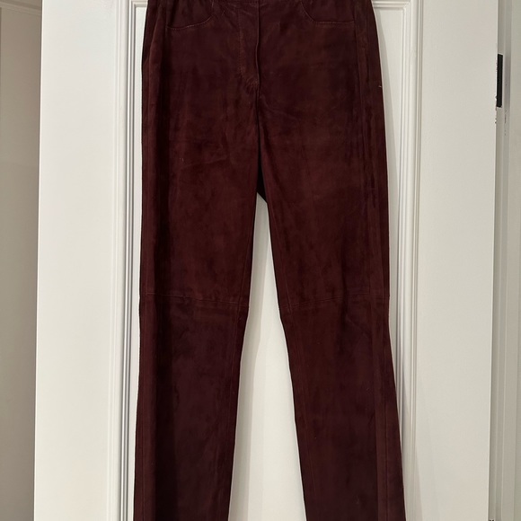 Suede pants cognac/tan - Picture 2 of 4